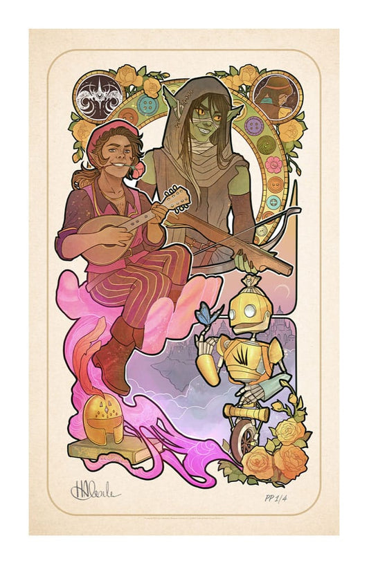 Critical Role Art Print Sam Riegel: 10th Anniversary Art Nouveau Illustrations 46 x 28 cm - unframed P065538