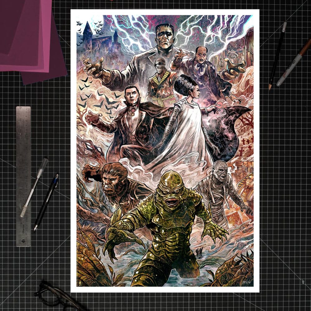 Universal Monsters Art Print Universal Monsters by Vincenzo Riccardi 61 x 41 cm - unframed P067343