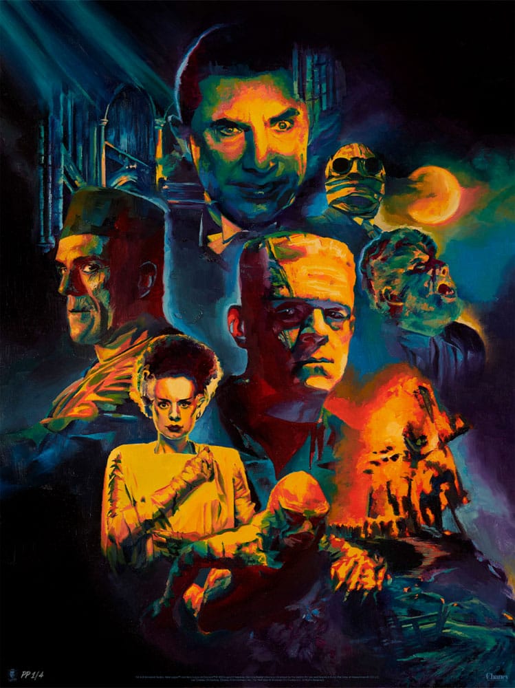 Universal Monsters Art Print Collage by Chris Valentine 61 x 46 cm - unframed P068550