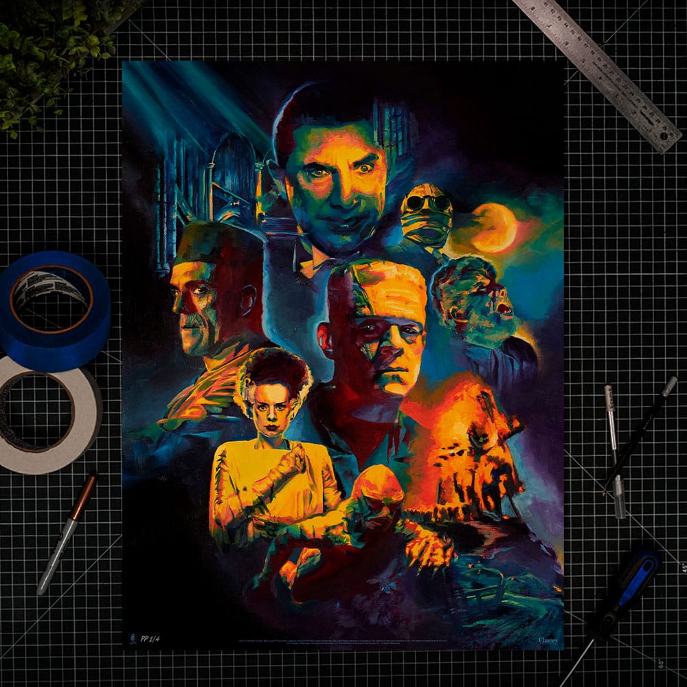 Universal Monsters Art Print Collage by Chris Valentine 61 x 46 cm - unframed P068550