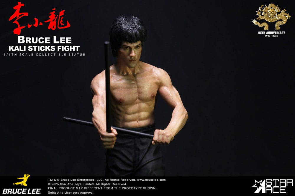 Enter the Dragon Movie Statue 1/6 Bruce Lee Kali Sticks Fight Deluxe Basement Version 30 cm P068791