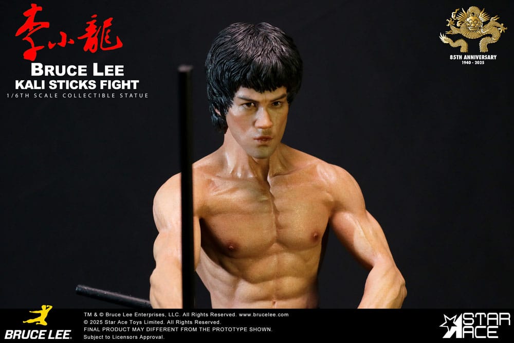 Enter the Dragon Movie Statue 1/6 Bruce Lee Kali Sticks Fight Deluxe Basement Version 30 cm P068791