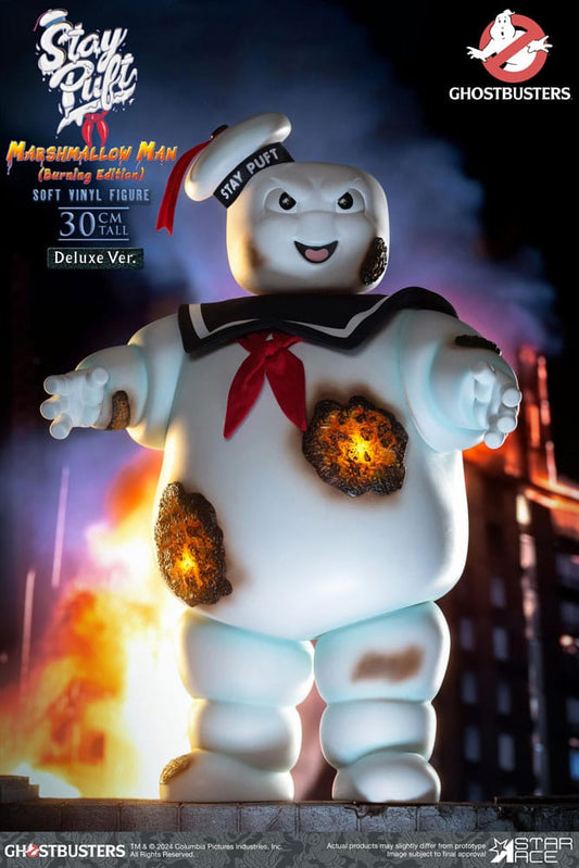 Ghostbusters Soft Vinyl Statue Stay Puft Marshmallow Man Burnign Edition Deluxe Version 30 cm P059754