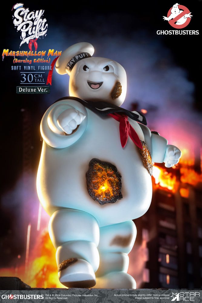 Ghostbusters Soft Vinyl Statue Stay Puft Marshmallow Man Burnign Edition Deluxe Version 30 cm P059754