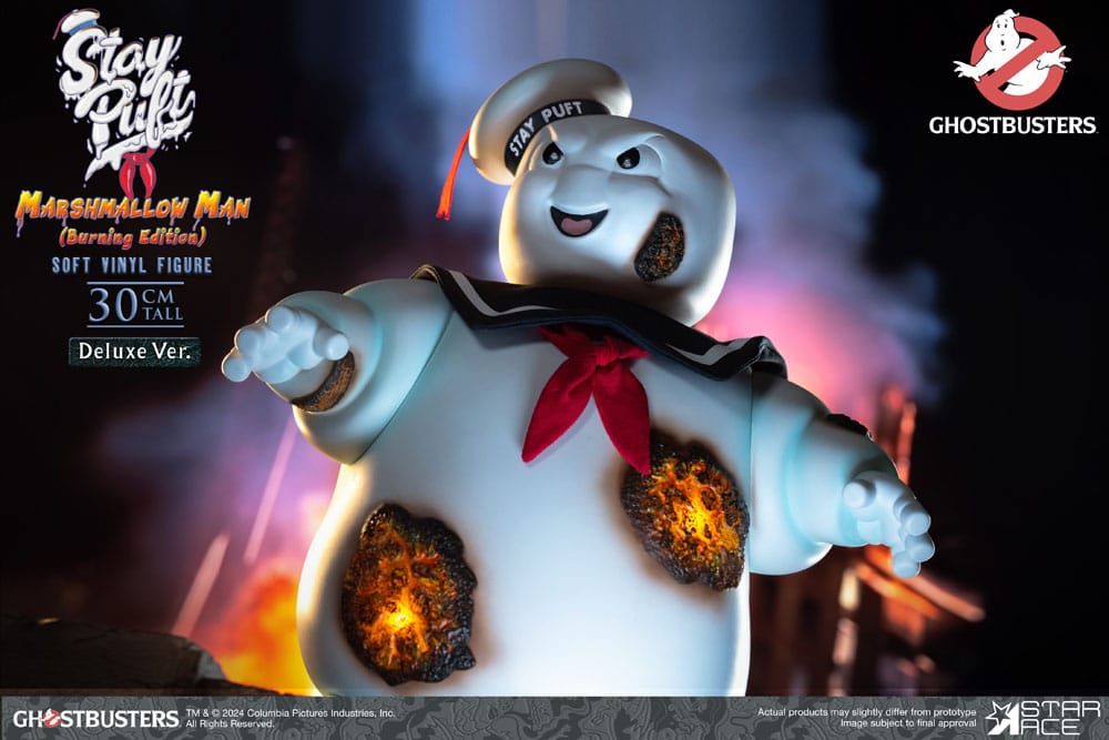 Ghostbusters Soft Vinyl Statue Stay Puft Marshmallow Man Burnign Edition Deluxe Version 30 cm P059754