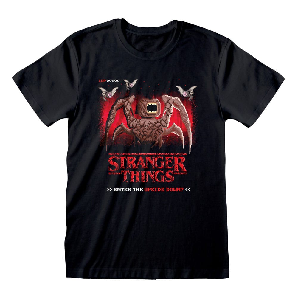 Stranger Things T-Shirt 8 Bit Upside Down Size M P068062