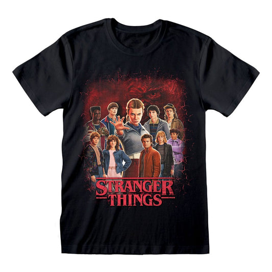 Stranger Things T-Shirt Group of all Characters Size L P068081
