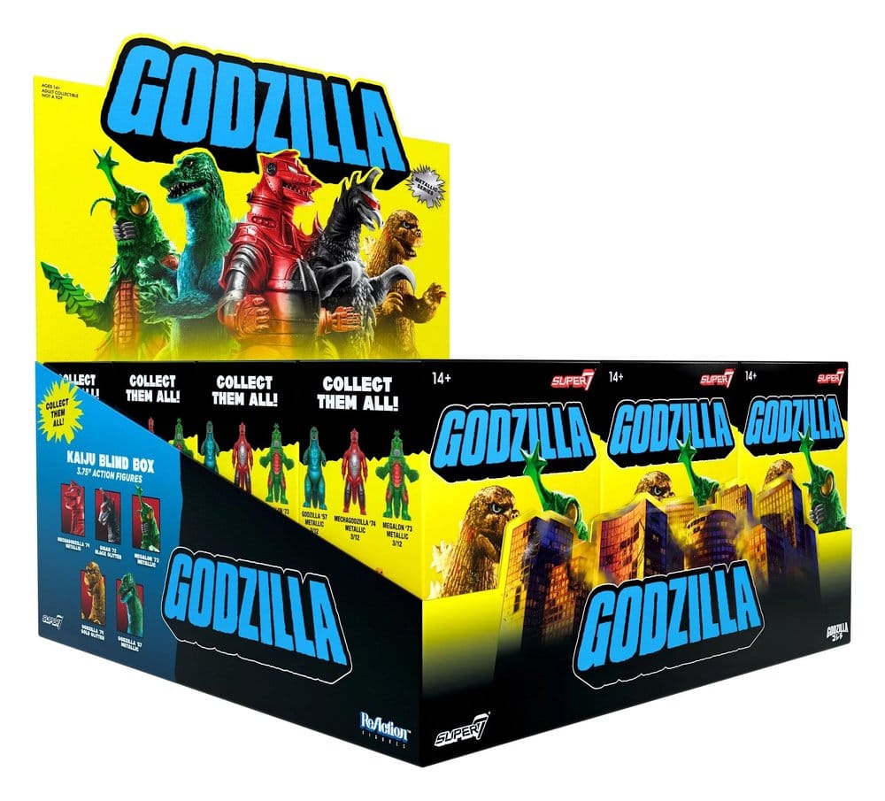 Godzilla Toho (Metallic) Action Figure Blind Box Wave 5 Display (12) P076160