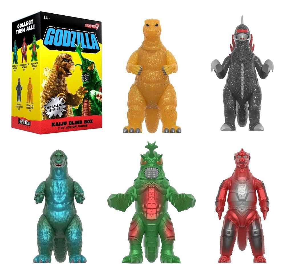 Godzilla Toho (Metallic) Action Figure Blind Box Wave 5 Display (12) P076160