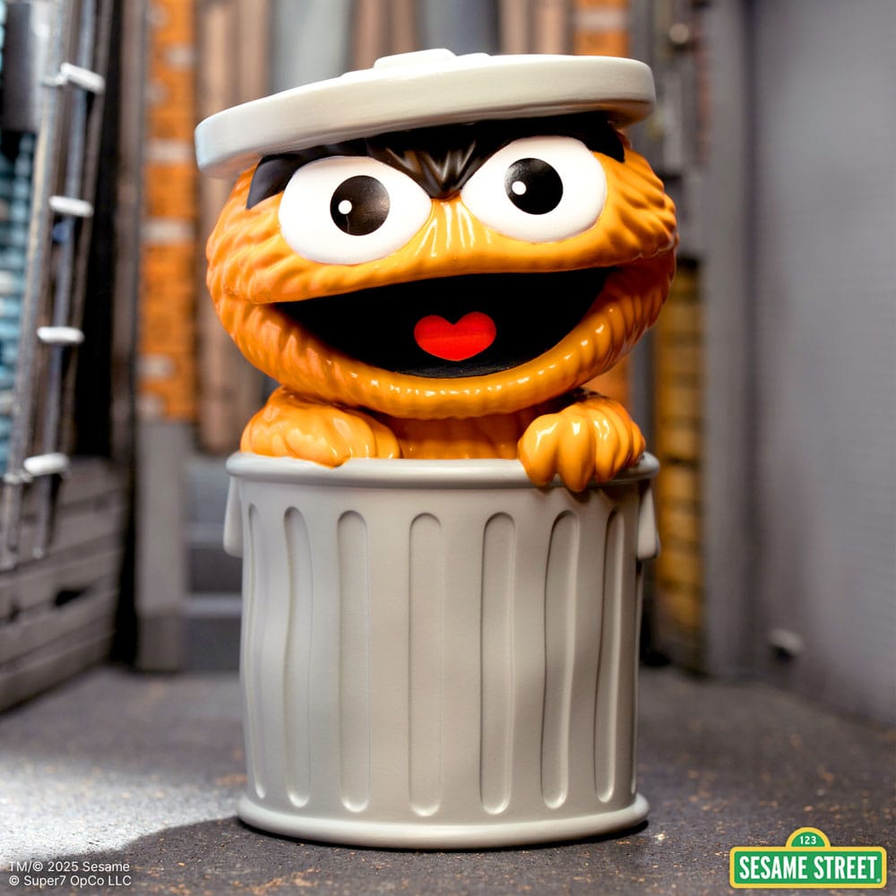 Sesame Street FUN! FUN! Vinyl Action Figure Oscar the Grouch (Orange) 13 cm P068801
