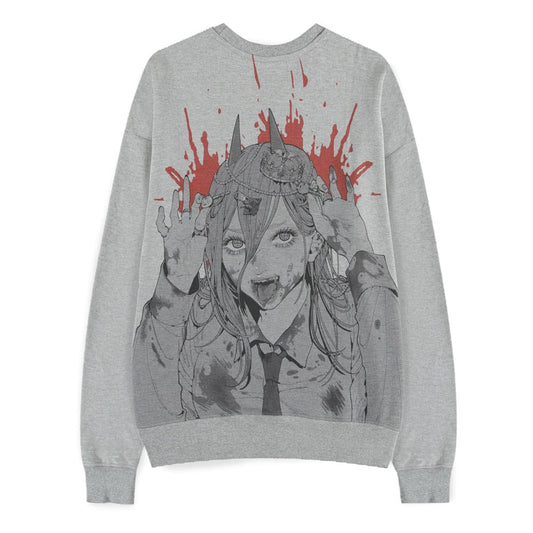 Chainsaw Man Sweater Power Grey Melange Size XXL P072230
