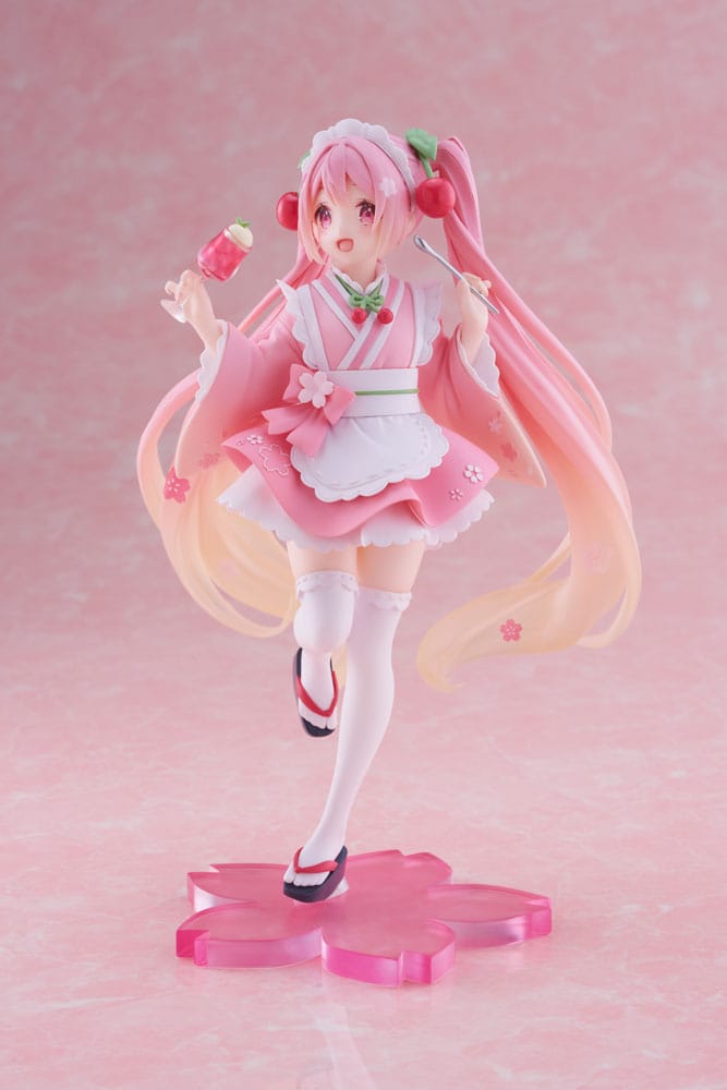 Hatsune Miku PVC Statue Newley Written Sakura Miku Japanese Cafe Ver. Reissue 18 cm P067922