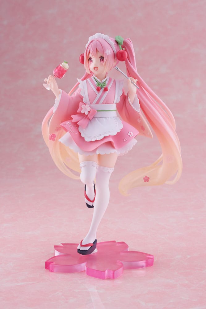 Hatsune Miku PVC Statue Newley Written Sakura Miku Japanese Cafe Ver. Reissue 18 cm P067922
