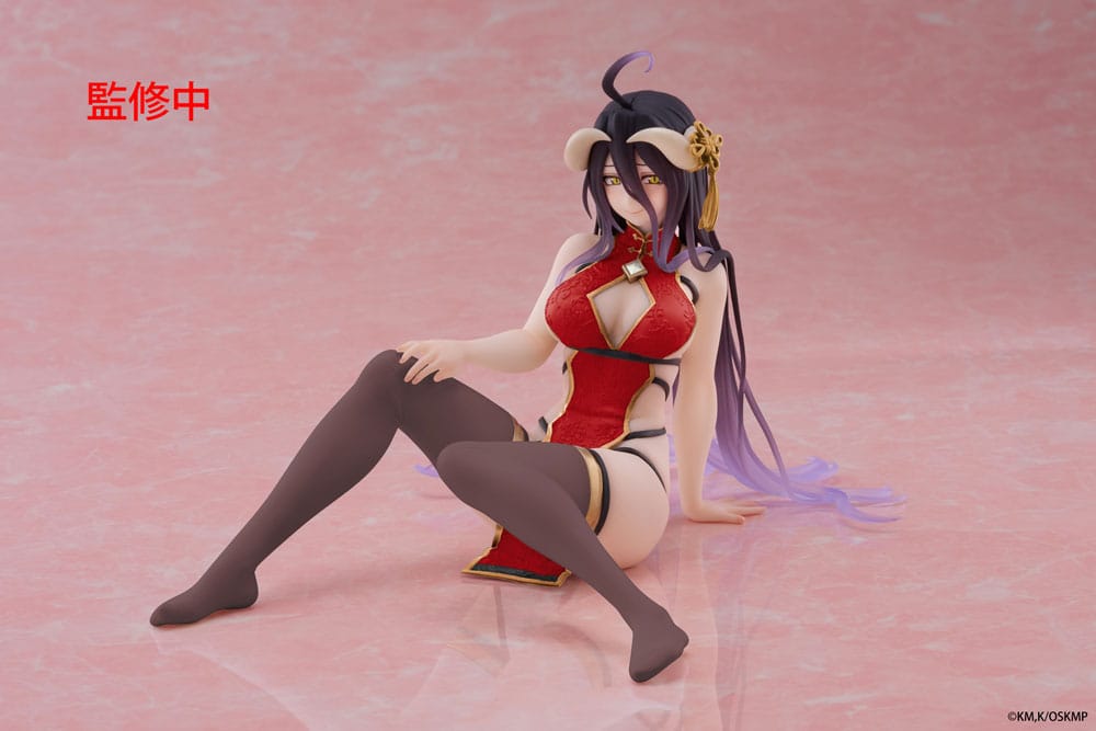 Overlord PVC Statue Desktop Cute Figure Albedo Chinese Dress Ver. Renewal 13 cm P060433