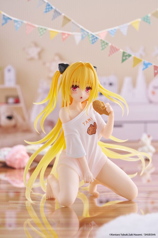To Love-Ru Darkness PVC Statue Desktop Cute Figure Golden Darkness Roomwear Ver. 13 cm P060452