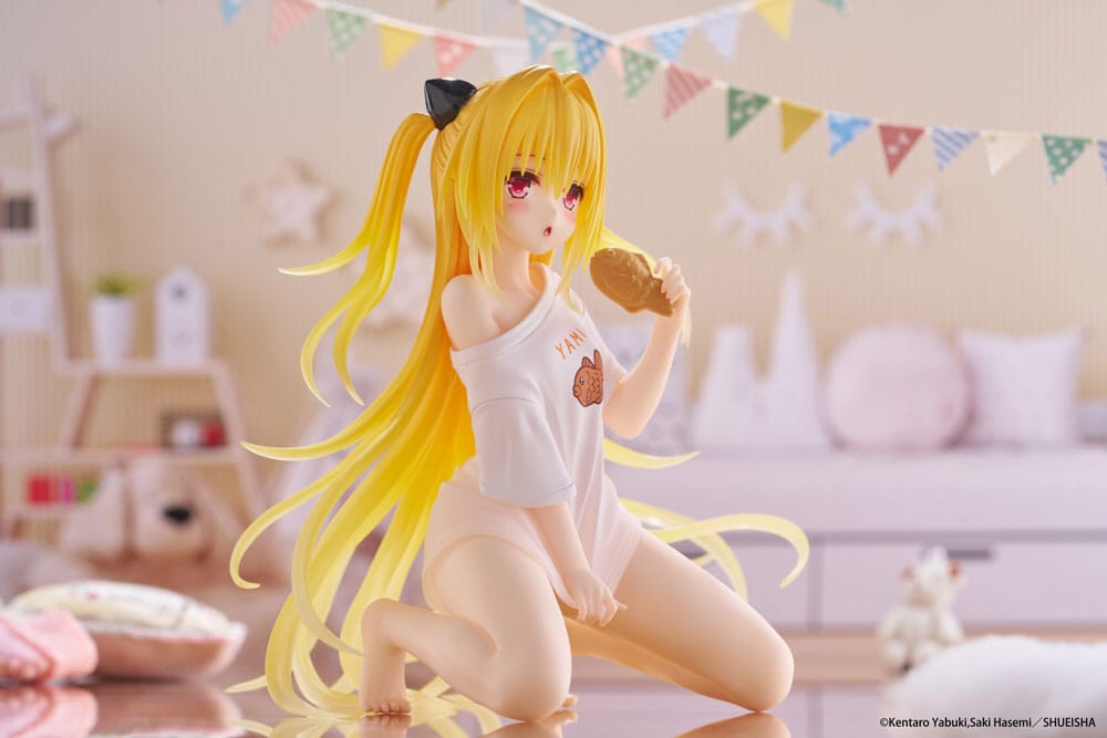 To Love-Ru Darkness PVC Statue Desktop Cute Figure Golden Darkness Roomwear Ver. 13 cm P060452