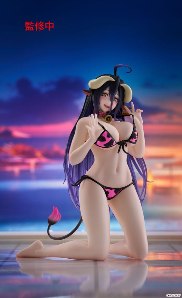 Overlord PVC Statue Desktop Cute Figure Albedo Cow-Print Swimsuit Ver. Renewal 13 cm P067924