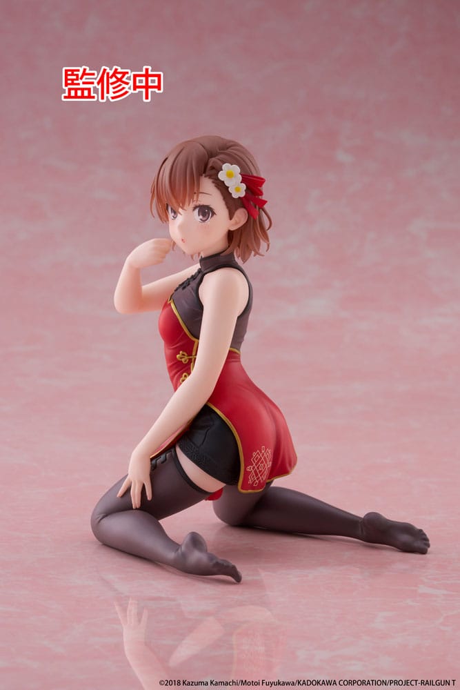 A Certain Scientific Railgun PVC Statue Desktop Cute Figure Mikoto Misaka Chinese Dress Ver. 13 cm P066017