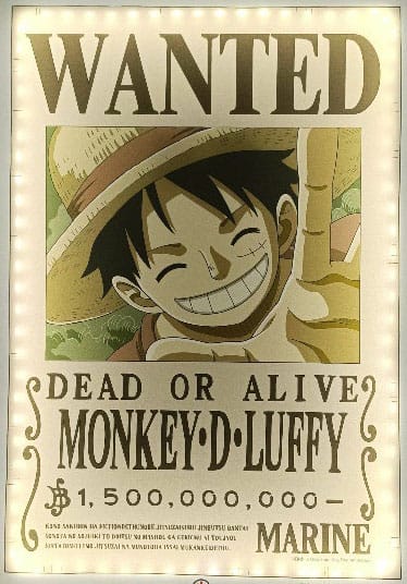 One Piece LED Wall Lamp Light Wanted Luffy 30 cm P060603