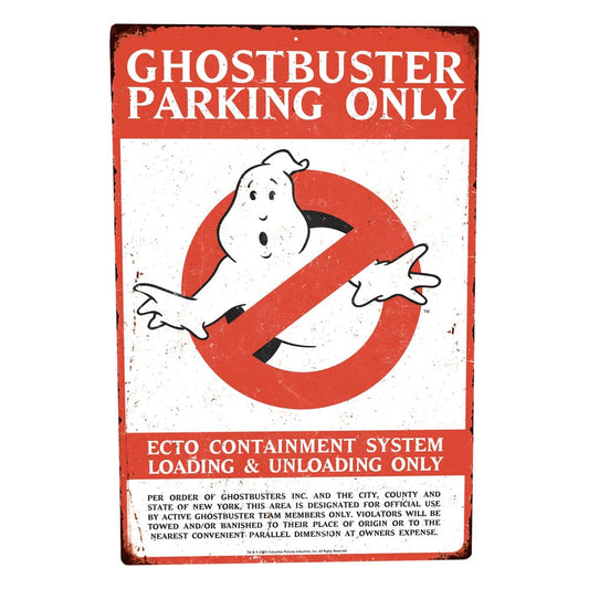 Ghostbusters Metal Sign Parking P069417