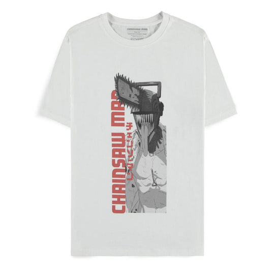 Chainsaw Man T-Shirt Chainsaw Man White Size L