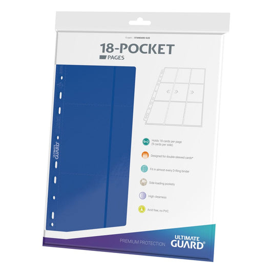 Ultimate Guard 18-Pocket Pages Side-Loading (10) - Blue P061785