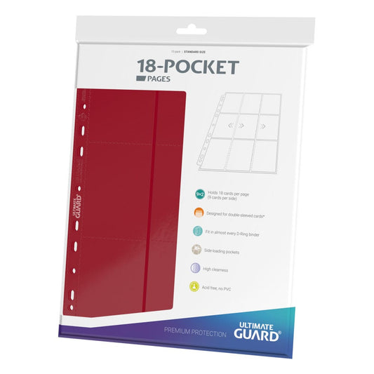 Ultimate Guard 18-Pocket Pages Side-Loading (10) - Red P061786