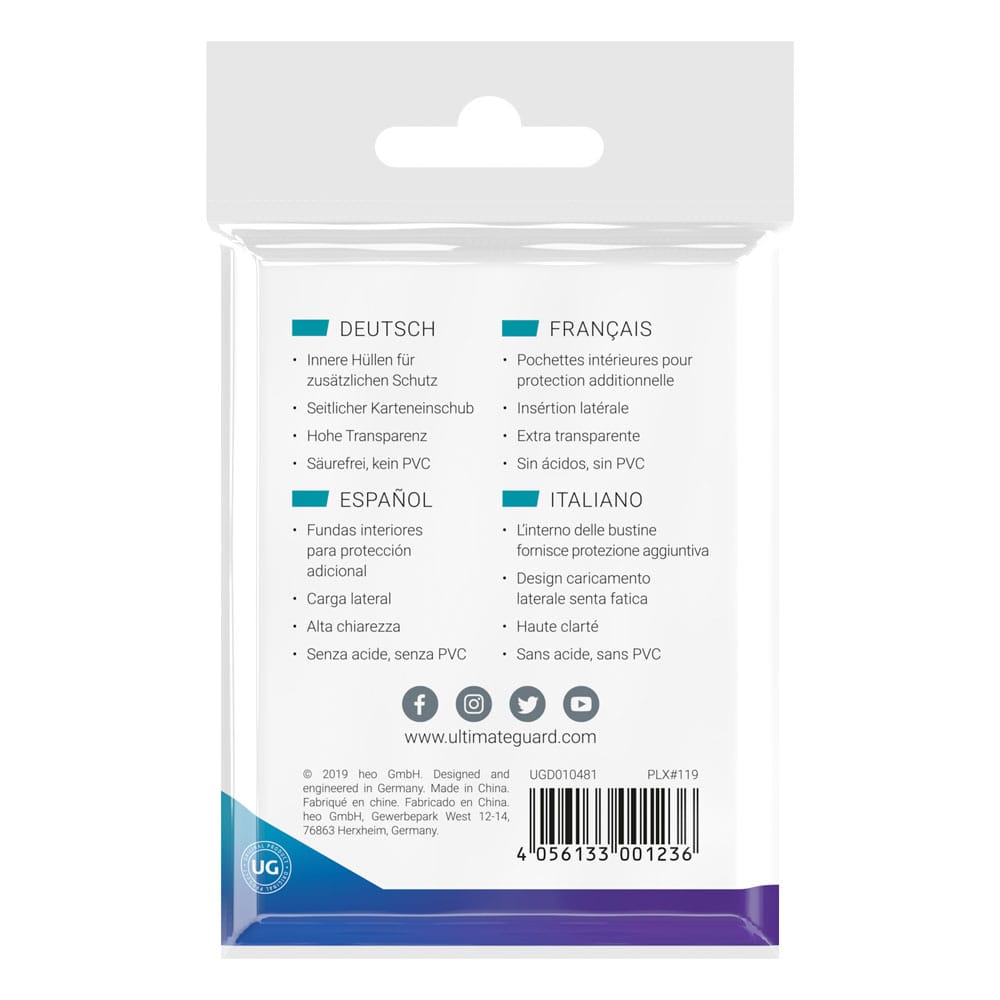 Ultimate Guard Precise-Fit Sleeves Japanese Size (100) - Side-Loading P061818