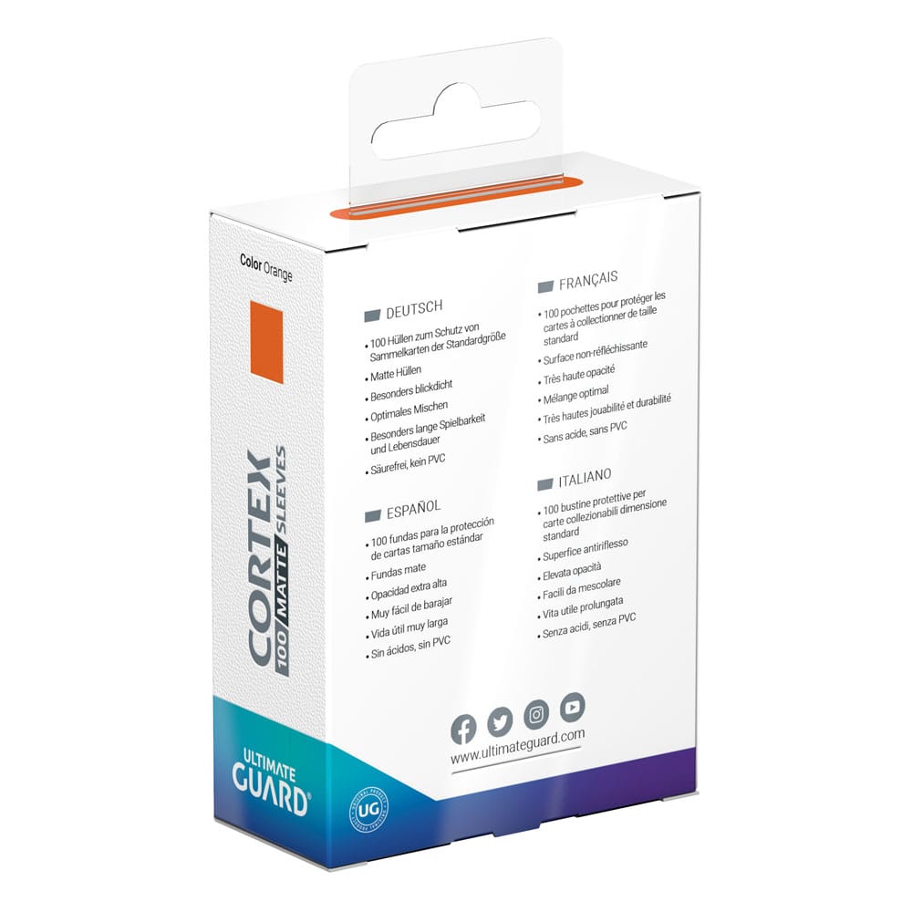 Ultimate Guard Cortex Sleeves Matte Standard Size (100) - Orange P062100