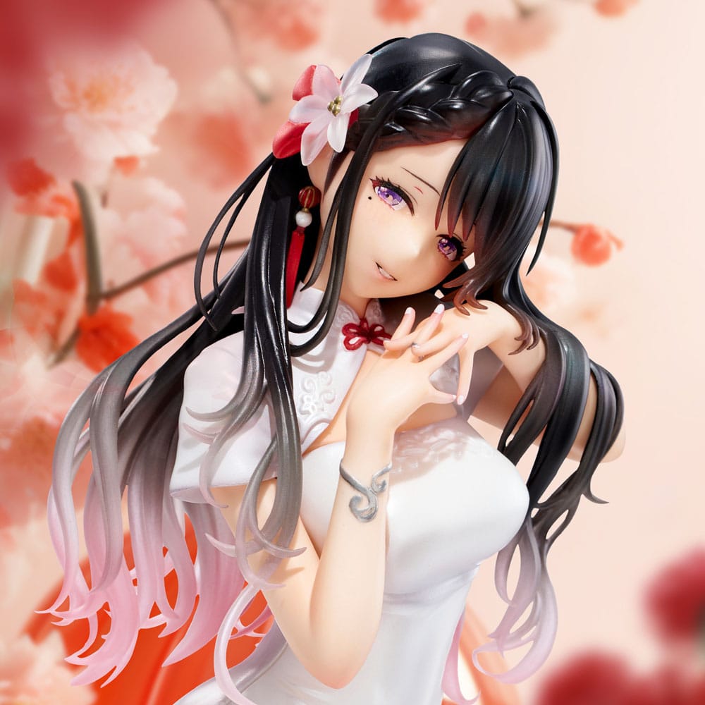 Original Illustration PVC Statue Mai Okuma illustration Healing-type white chinese dress lady 26 cm P062383