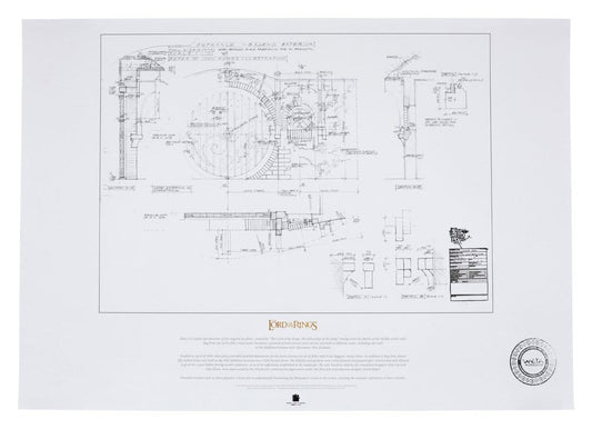 Lord of the Rings Blueprint Art Print The Grey Havens 59 x 42 cm P072784