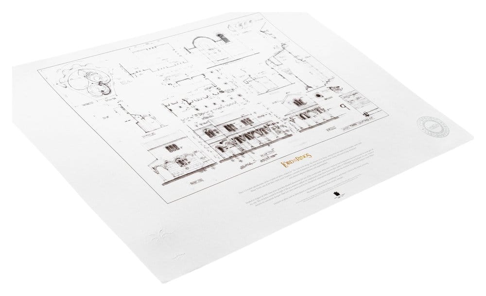 Lord of the Rings Blueprint Art Print The Courtyard of Minas Tirith 59 x 42 cm P072786