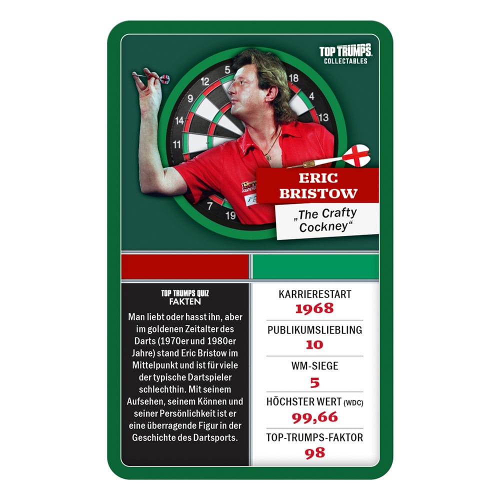 Darts Card Game Top Trumps Collectables Legenden *German Version*