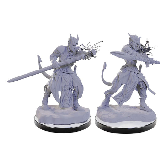 D&D Nolzur's Marvelous Miniatures miniature Unpainted Tiefling Warlocks