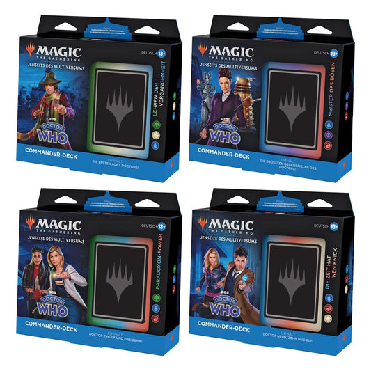 Magic the Gathering Jenseits des Multiversums: Doctor Who Commander Decks Display (4) german P066211