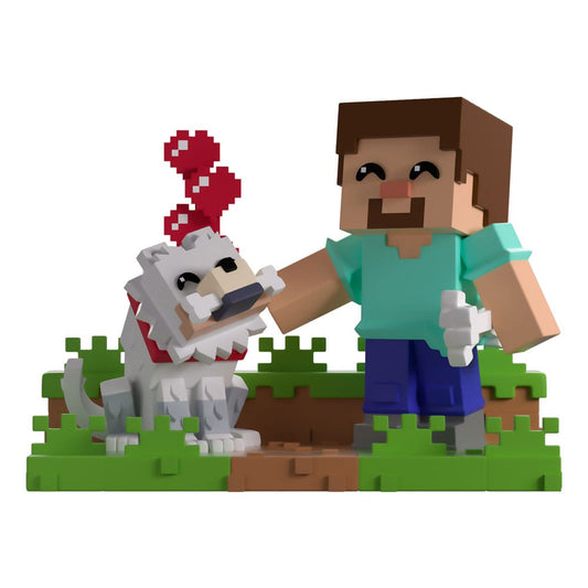 Minecraft Vinyl Figure Taming a Wolf 10 cm P063675