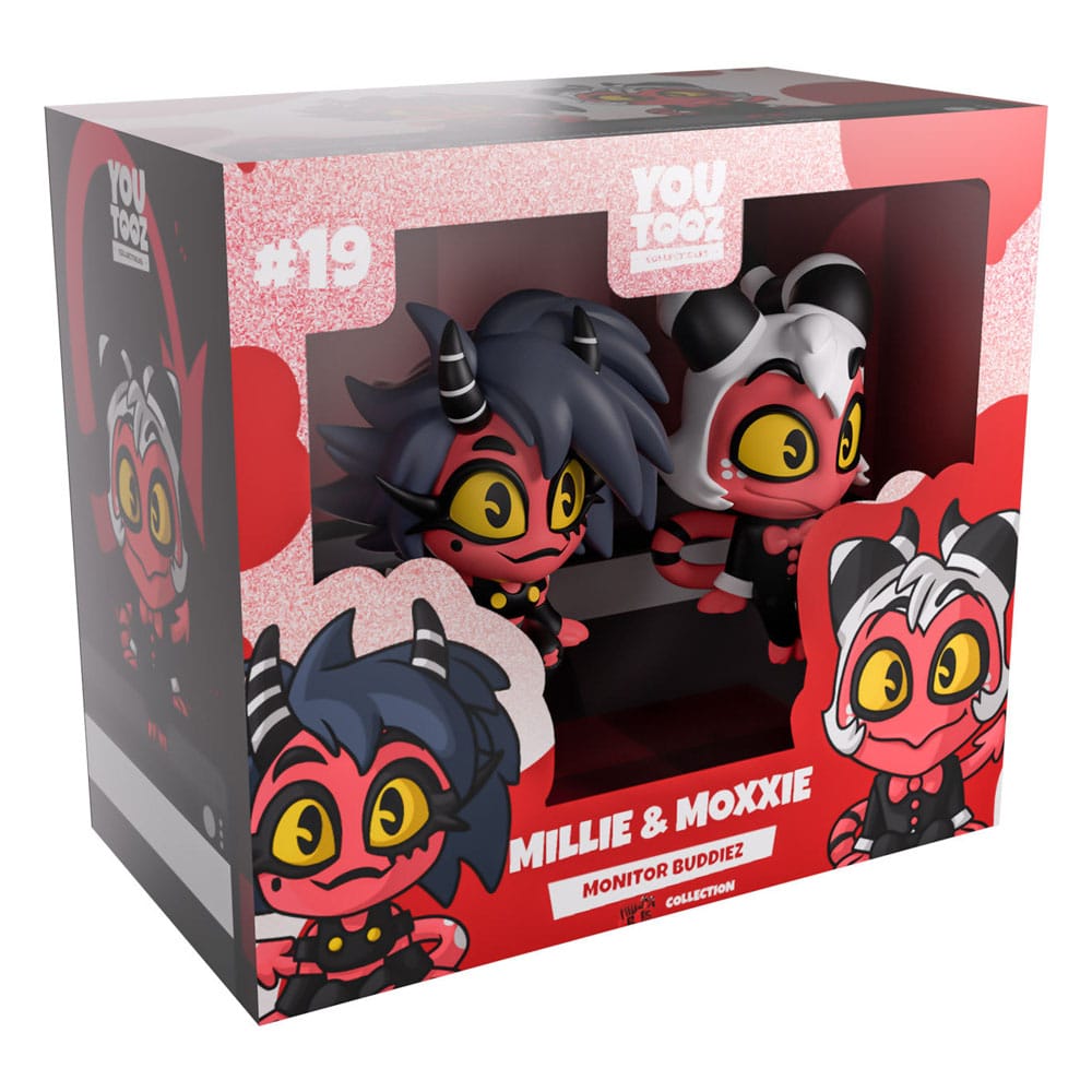 Helluva Boss Vinyl Figures Millie & Moxxie Monitor Buddiez P063787