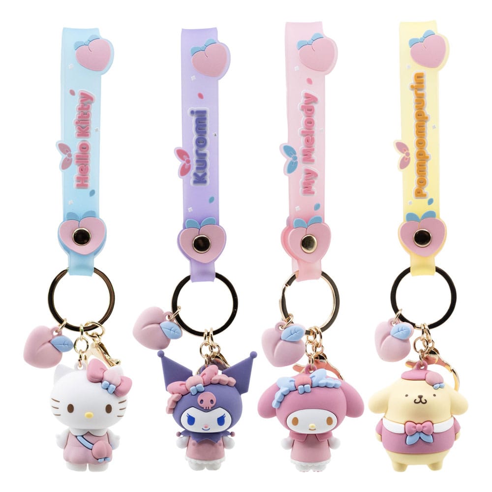 Sanrio Peach Series Keychain with Hand Strap Hello Kitty and Friends Display (12) P064741