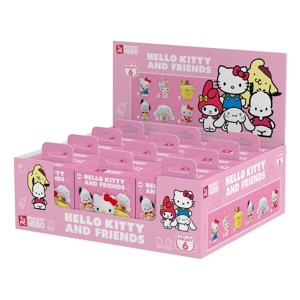 Sanrio Pocket Hero Keychain Hello Kitty and Friends Series 1 Blind Box Display (12) P065717