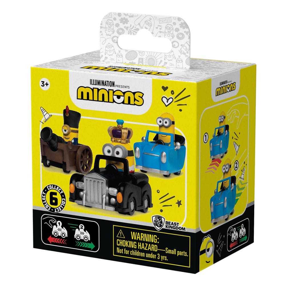 Minions Zoom Hero Pullback Vehicles with Figures Blind Box Assortment (12) P065743