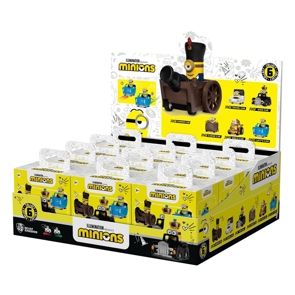 Minions Zoom Hero Pullback Vehicles with Figures Blind Box Assortment (12) P065743