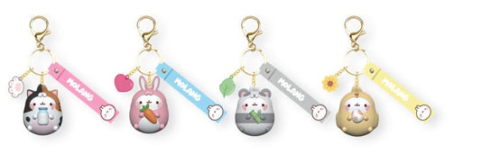 Molang Animal Costume Series Keychain with Hand Strap Display (12) P065746