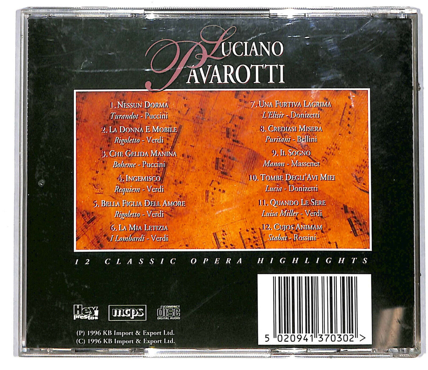 EBOND Luciano Pavarotti - 12 Classic Opera Highlights CD CD034416