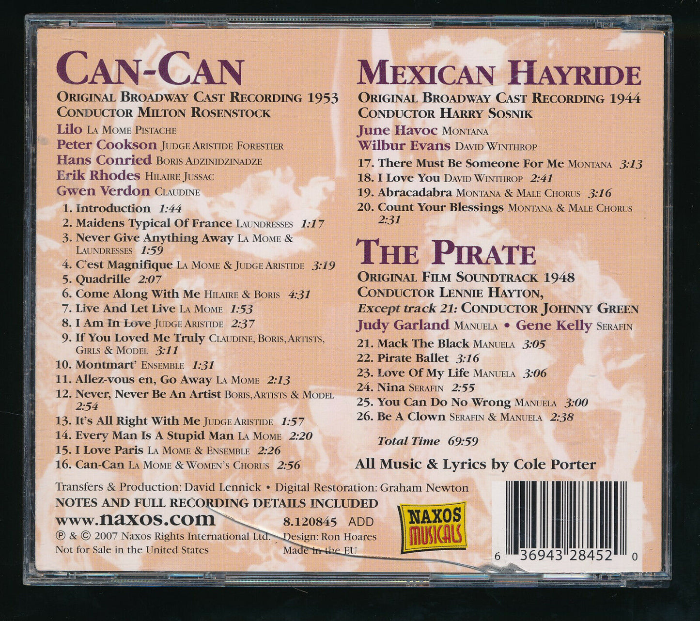 EBOND Ebondcole Porter - Can-can - Mexican Hayride - The Pirate CD CD029954