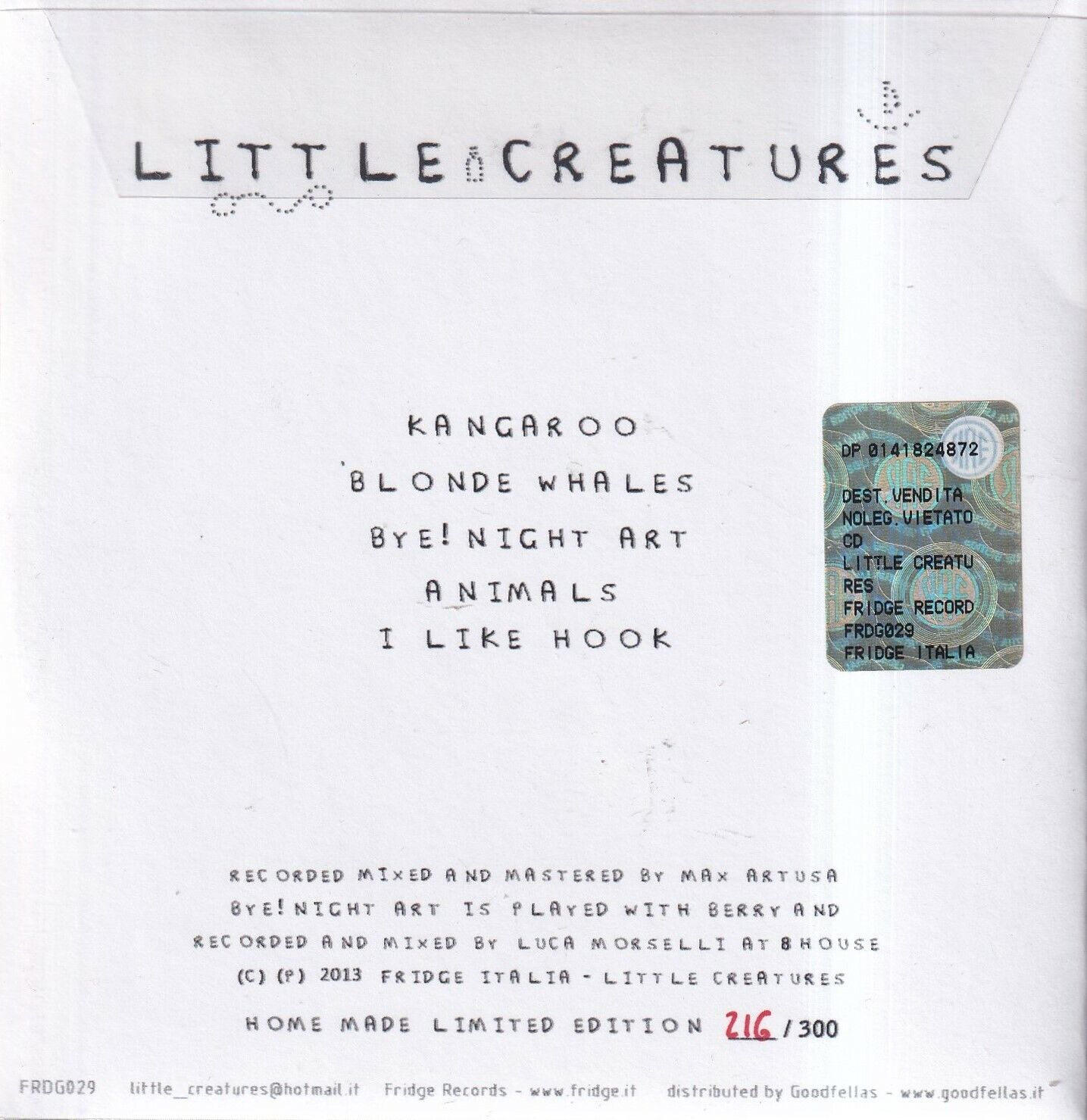 EBOND Little Creatures - Little Creatures Limited Edition (216/300)5014 CD CDS001380