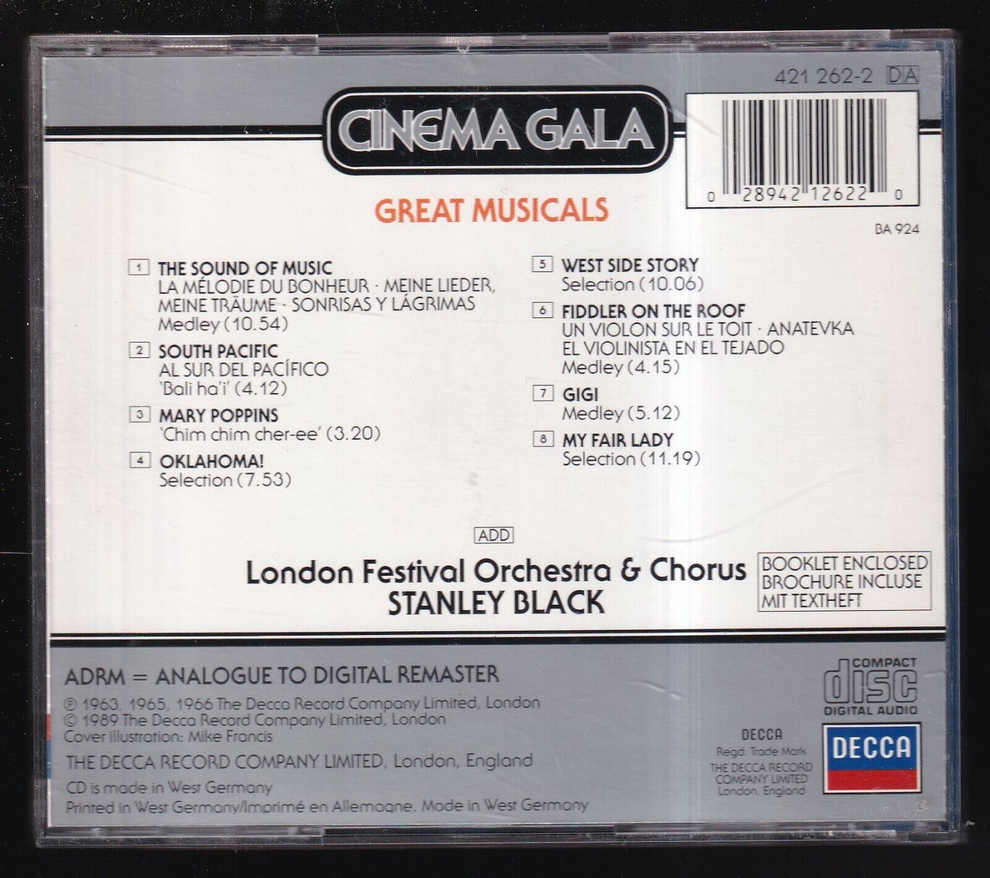 EBOND Great Musicals - Cinema Gala London Festival Orchestra Chorus CD CD029047