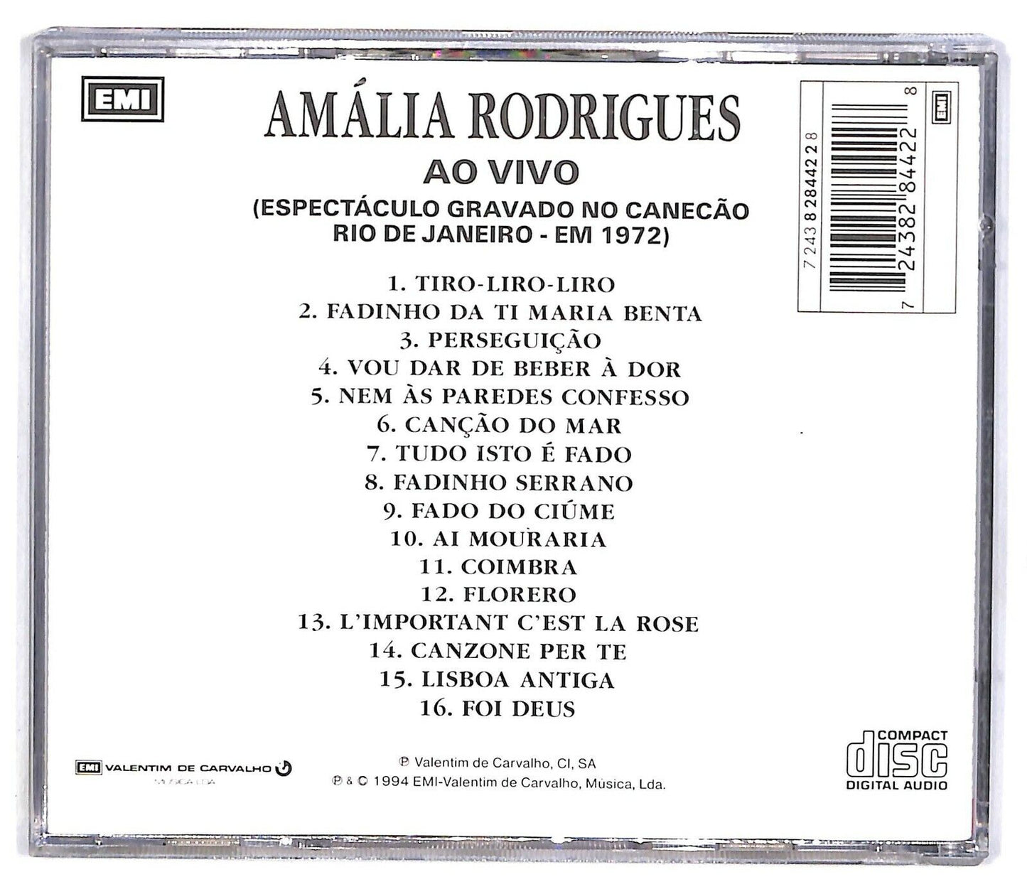 EBOND Amalia Rodrigues - Ao Vivo CD CD032457