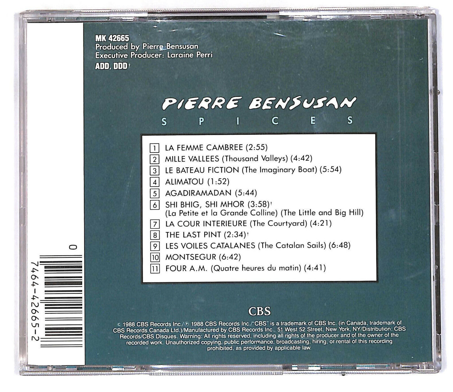 EBOND Pierre Bensusan - Spices CD CD033108