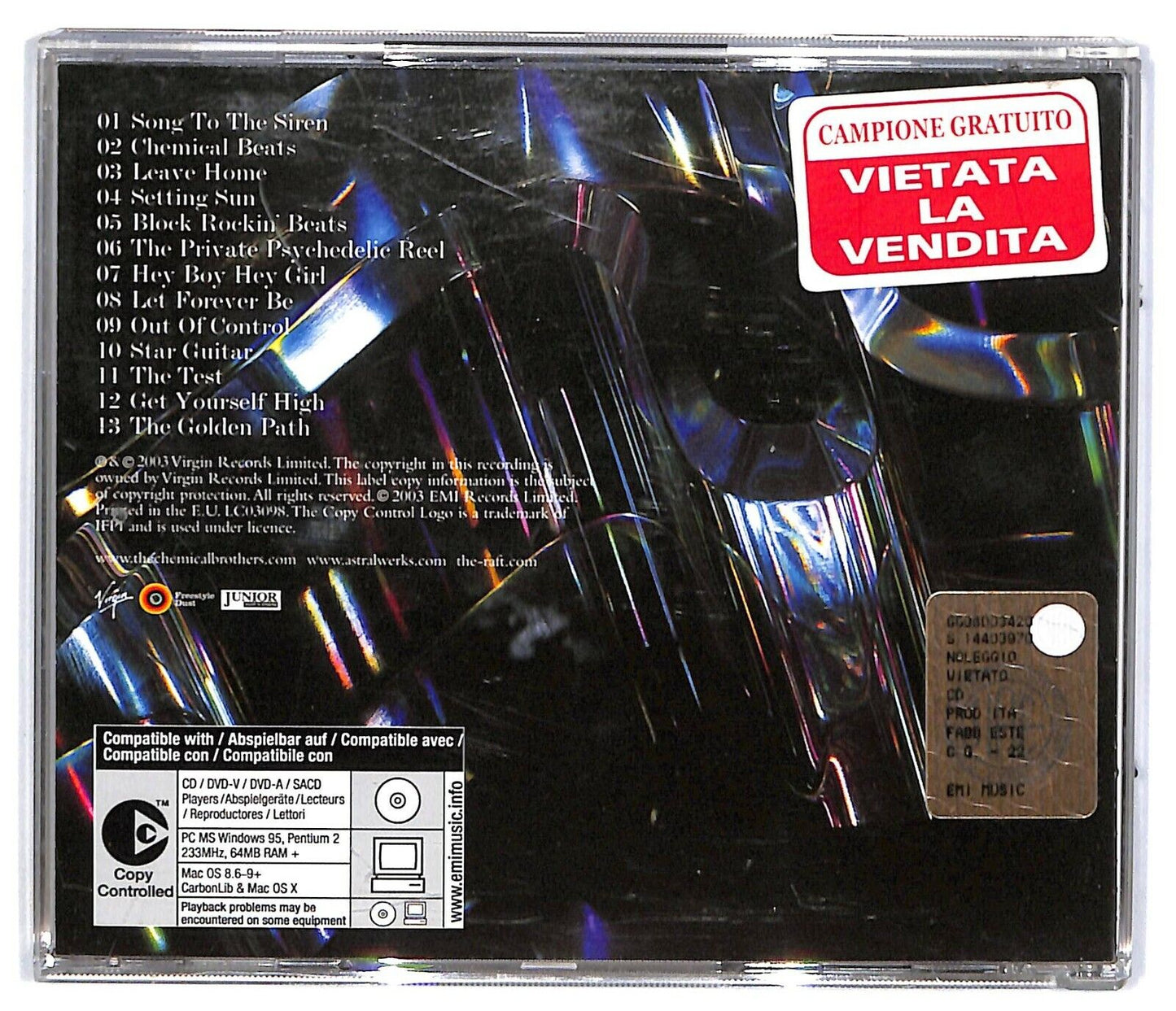 EBOND The Chemical Brothers - Singles 93-03Promo CD CD031705