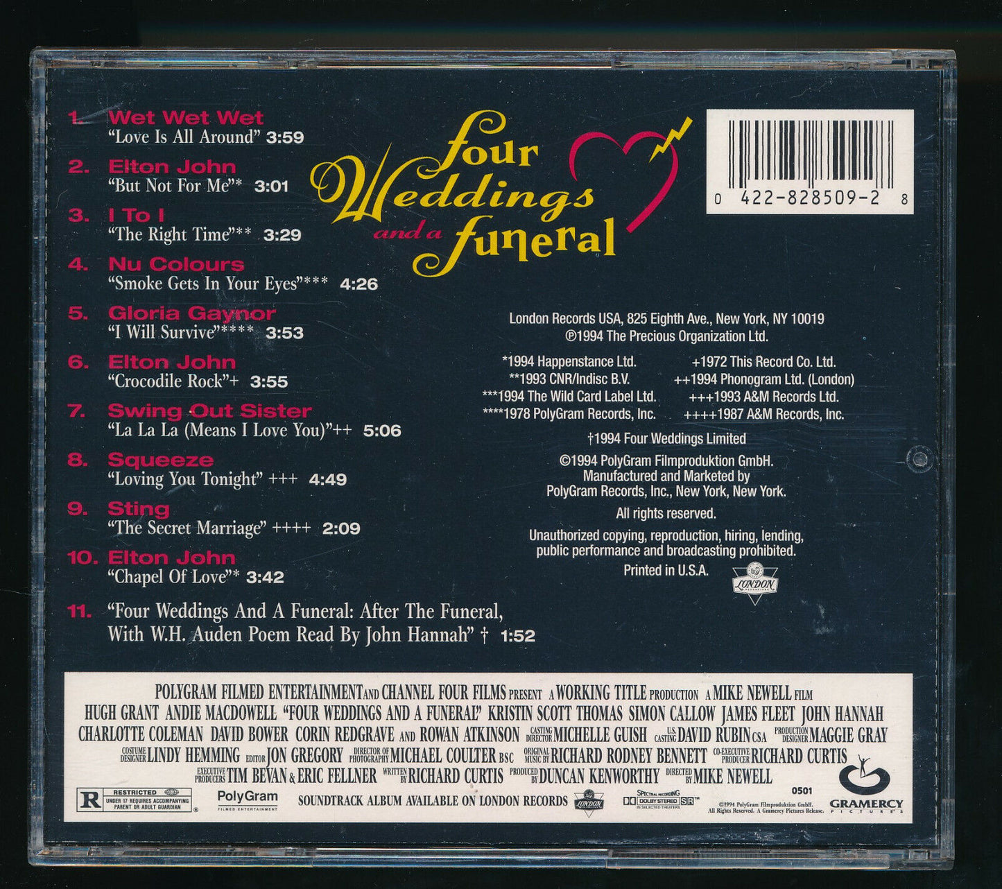 EBOND Various - Four Weddings And A Funeral CD CD030024